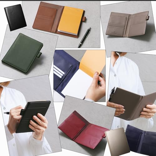 [BLUE SINCERE] Rodia Cover A6 Size No. 13 Genuine Leather Premium Leather Pen Holder Pocket for Cards, Sticky Notes, and Business Cards / RD2 (Royal B