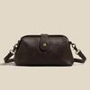 Soft leather women's crossbody bag new elegant modern high-end gold mouth shell bag retro clip bag