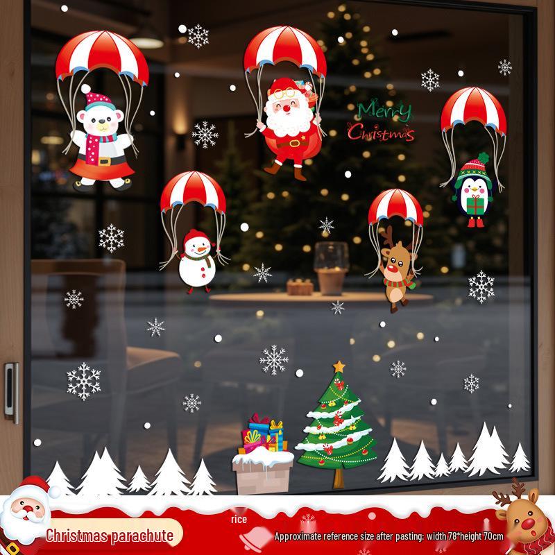Santa Claus Window Cling Christmas Decoration Decal