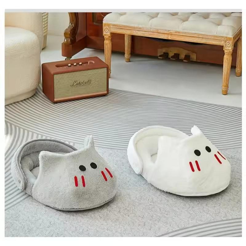 Semi-enclosed Cat Kennel Winter Warm Slippers Pet Kennel All-season Universal Breathable Non-slip Gray Dog Kennel