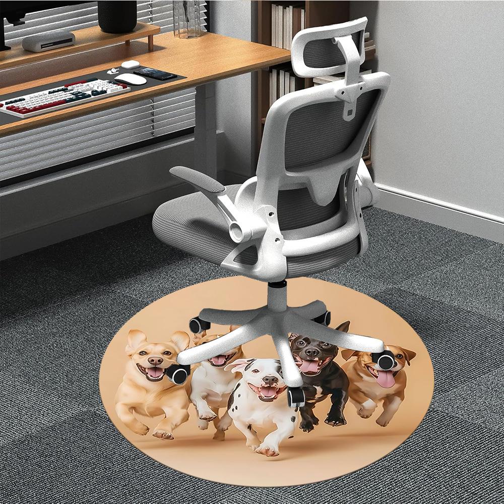 

1pc Dogs Running Chair Carpet for Office, Perfect for Office, Holiday Party Decoration Choice yy260314059 80cm by 80cm