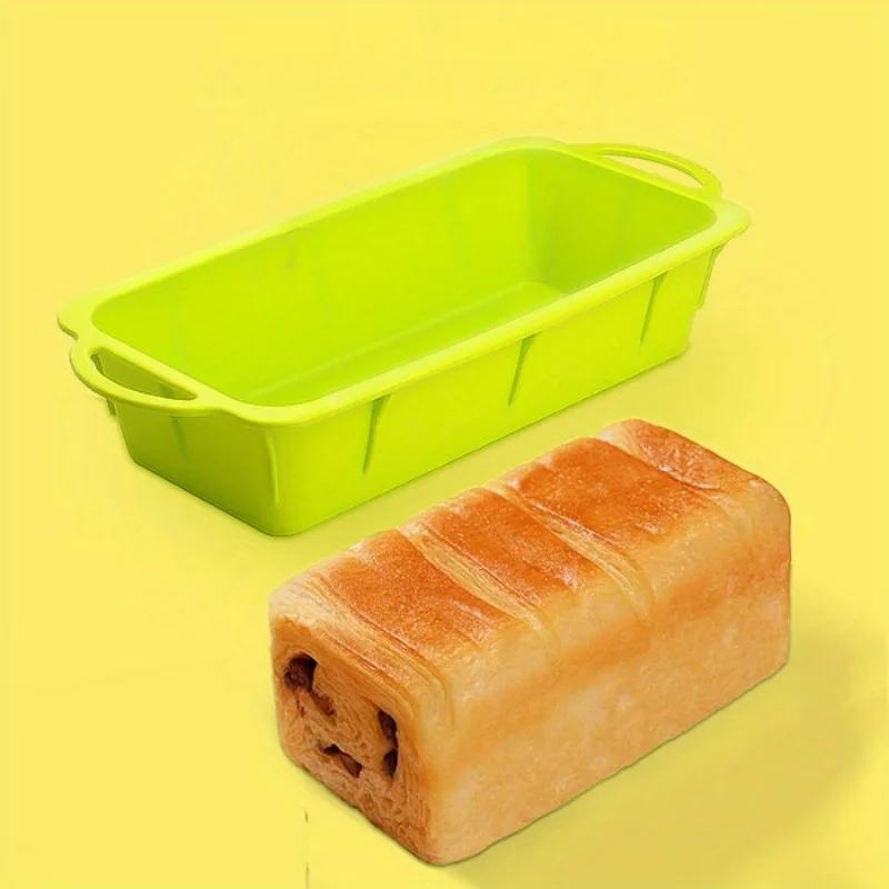 1PC Rectangular Silicone Cake Baking Mold Thickening Household Bread Toast Plate Cake Mold Rising Tool