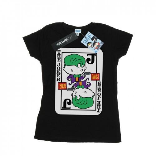 

DC Comics Womens/Ladies Chibi Joker Playing Card Cotton T-Shirt XXL білий