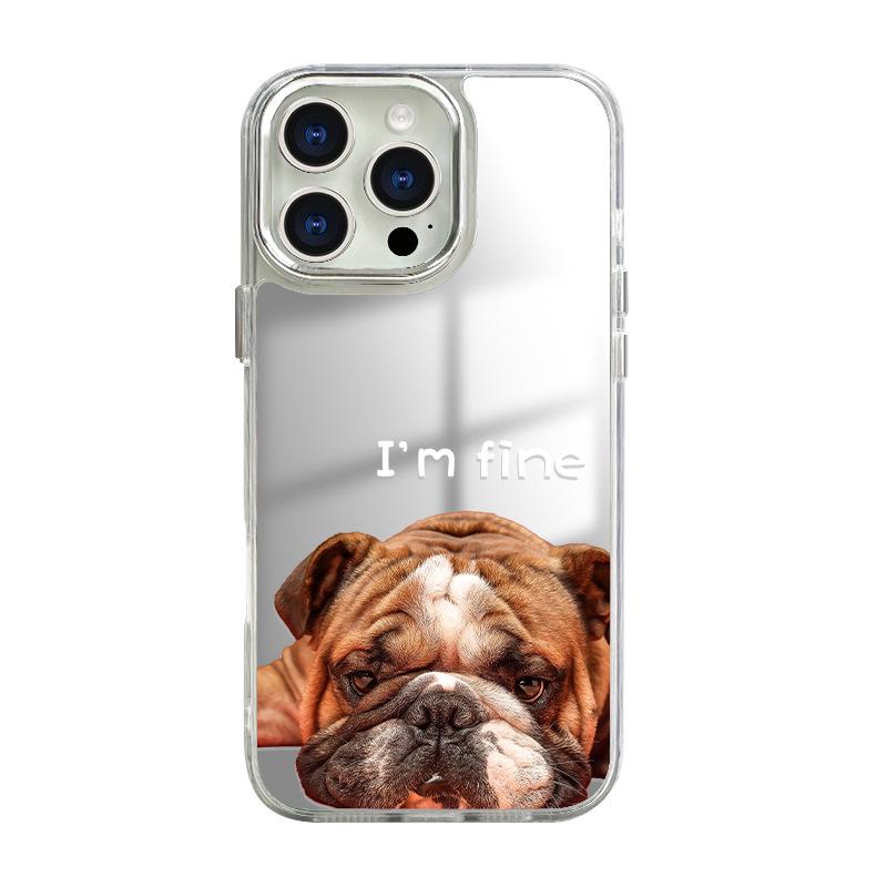 Nárazuvzdorný zrcadlový kryt na telefon pro iPhone 13/14 Pro Max/16/12