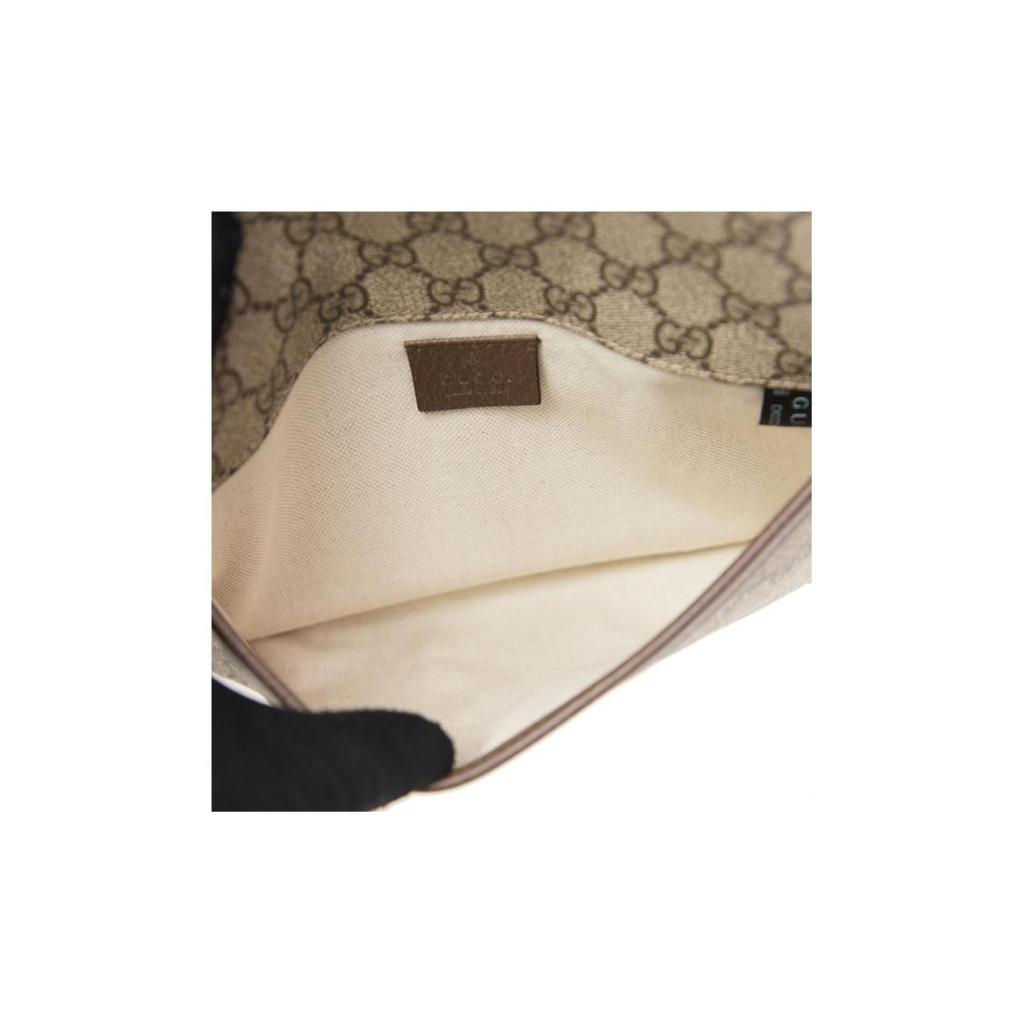 Gucci Neo Vintage Collection Tiger-Head Decorated Canvas and Leather Mix Crossbody Waist Bag Small Men's Ebony Brown