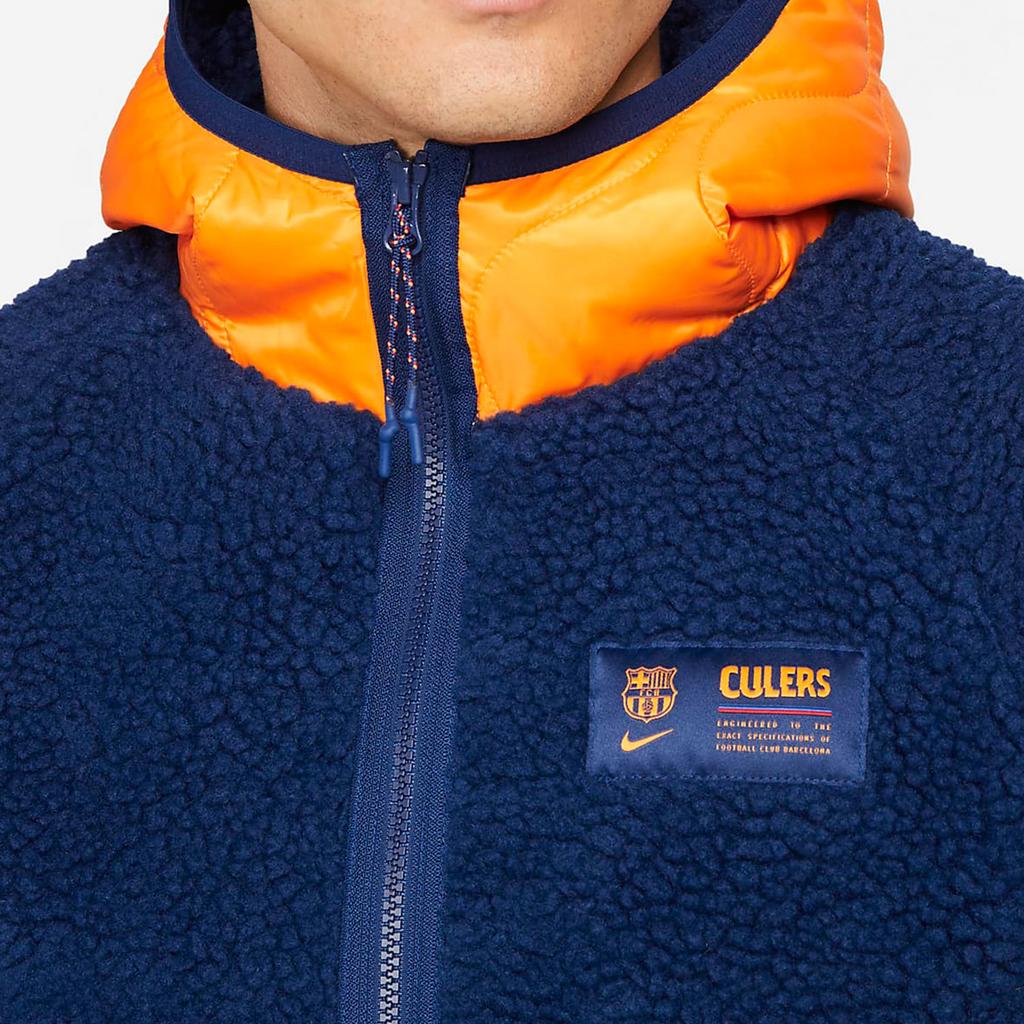 Nike Plain Logo Patch Hooded Zipper Long-Sleeved Jacket Men Jacket Blue DJ5820-492
