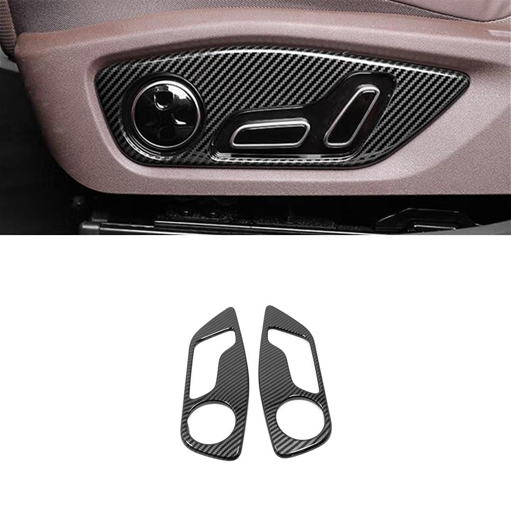 For BYD Han EV - ABS Carbon Fiber Seat Adjustment Switch Cover Trim Sticker Interior Accessories