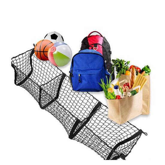 Pickup Truck Trunk Cargo Net with Mounting Accessories 3/4 Pocket Universal Car Auto SUV Truck Bed Organizer Storage Bag