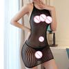 Mesh Bodycon Dress Women'S Sexy Underwear Hollow Perspective Nightwear