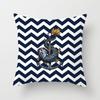 Hand-drawn marine car throwpillow covers decorative digital printing short-haired plush car cushion cover home furnishing item