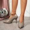 Fashion Spring Autumn Women's Pumps Pointed Toe V-Mouth Fashion Thin High Heels Shoes for Women Solid Color Heeled Dress Single Shoes