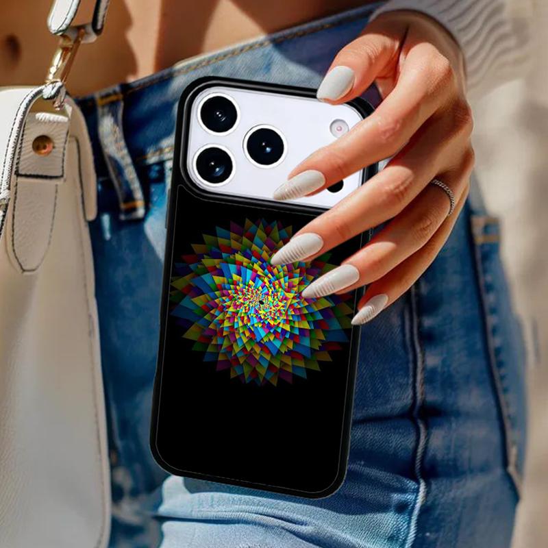 Trippy Psychedelic flowers Phone Case For iPhone 17 Air 14 15 13 12 Max Cover For Apple 16e 11 Pro Max Plus Coque