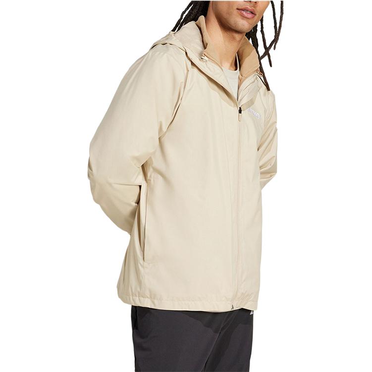 Adidas Rain.Rdy Fashion Versatile Casual Outdoor Fleece Lined Three In One Sports Warm Jacket Men Jacket Prairie-Brown Cardboard-Yellow JY4799