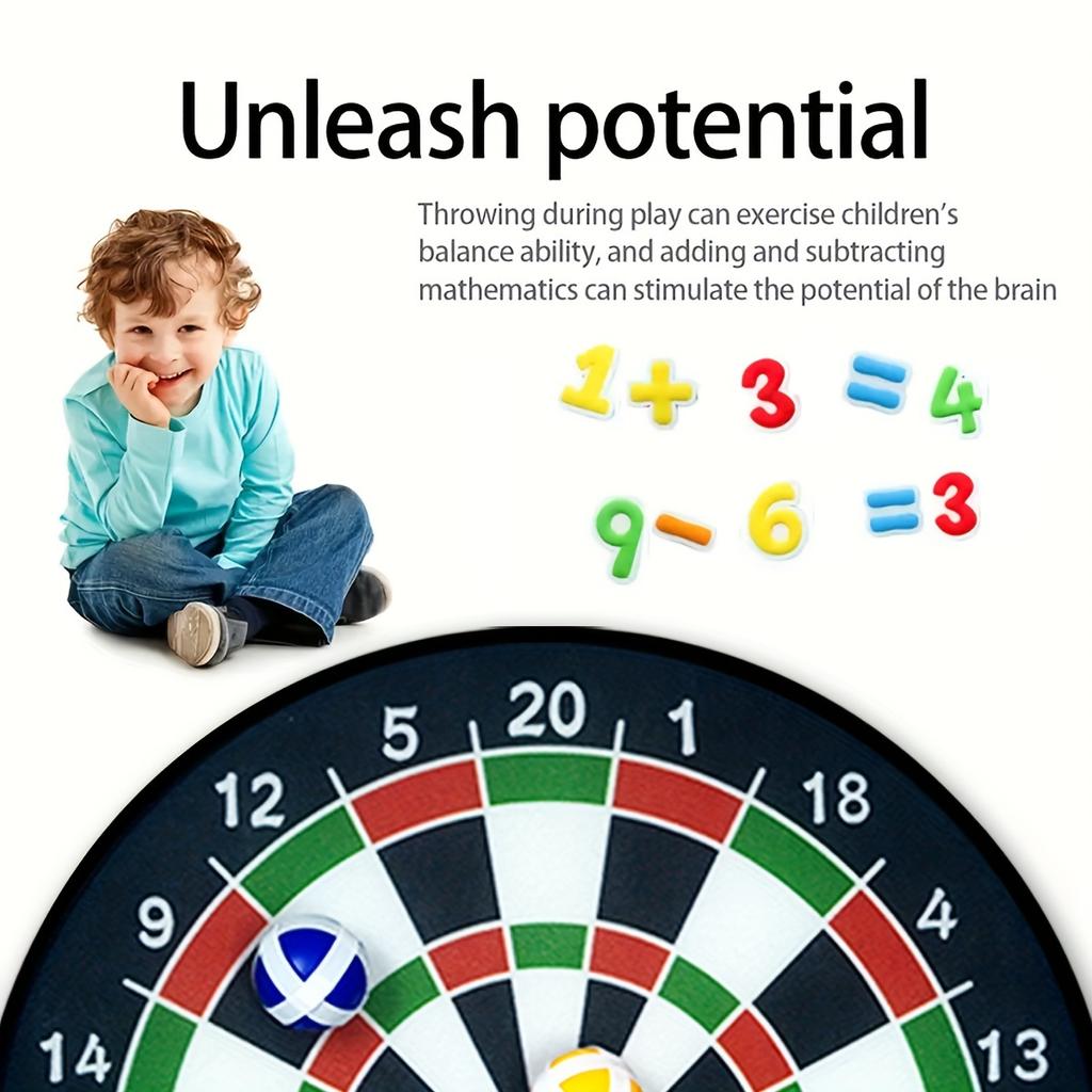 12 pezzi Set di freccette con palline adesive per interni ed esterni Giocattoli per l'allenamento dell'equilibrio Interazione genitori-bambini Regalo di compleanno Forniture per giochi per feste