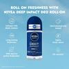 Nivea MEN Deep Impact Freshness Underarm Roll On Deodorant for Men with Black Carbon | 50ml