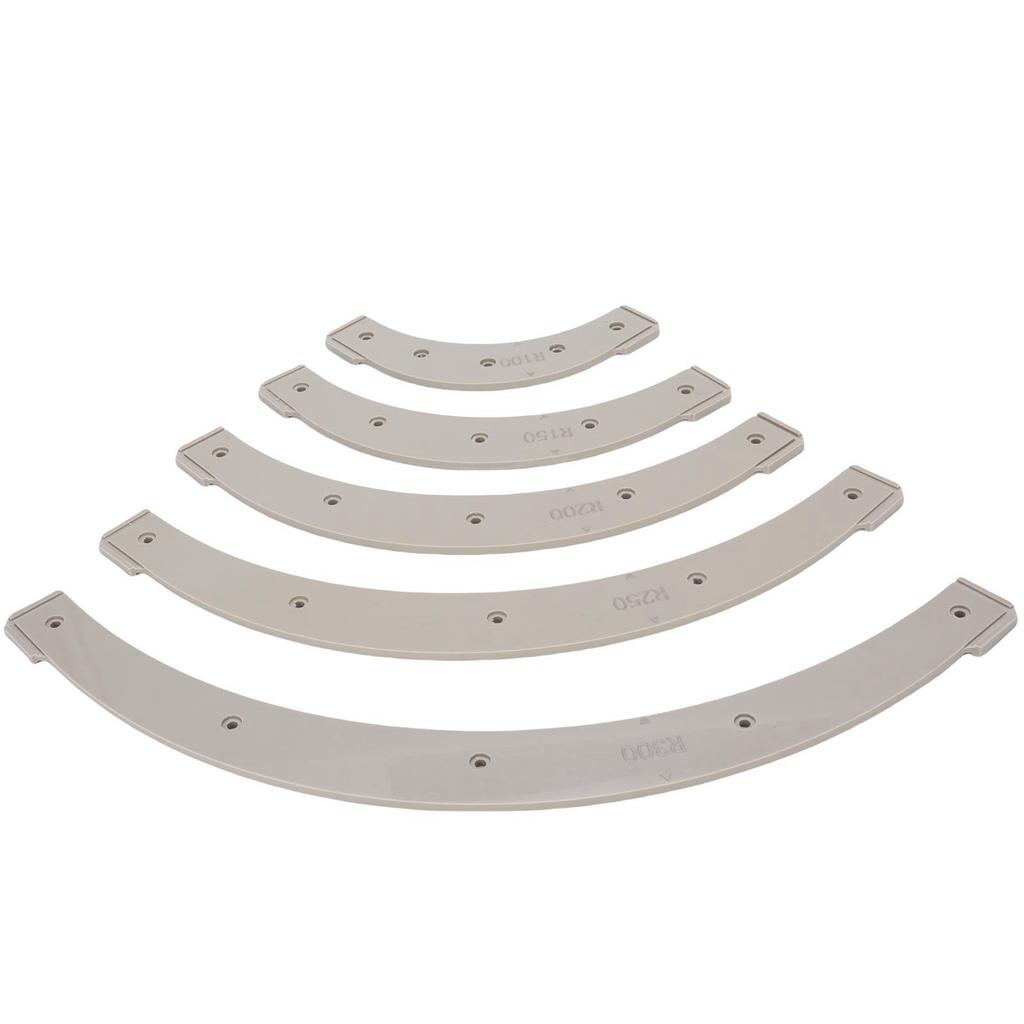 5PCS Router Radius Templates with Removable Jig R100 R150 R200 R250 R300 Plastic Corner Template Set for Woodworking