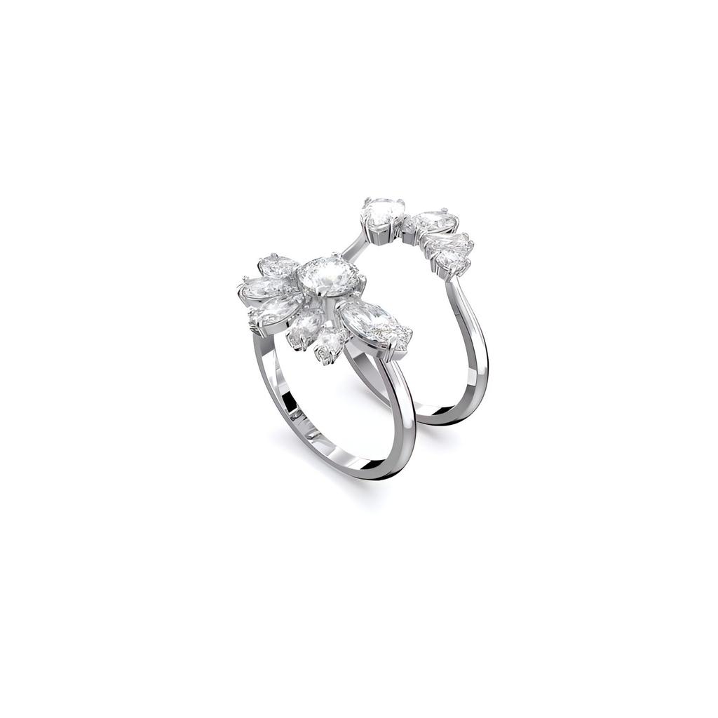 Swarovski Anillo Personalizado Gema Anillo Flor de Corte Mixto Anillos para Mujer Blanco 5644665