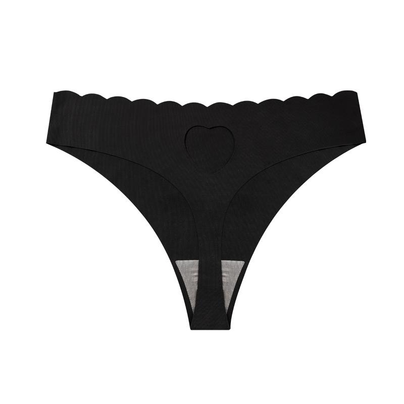 FINETOO 1 ks Dámské bezešvé tanga, s leopardím vzorem, červenými rty, ve tvaru srdce, módní, prodyšné, rychleschnoucí spodní prádlo, dárek k Valentýnu