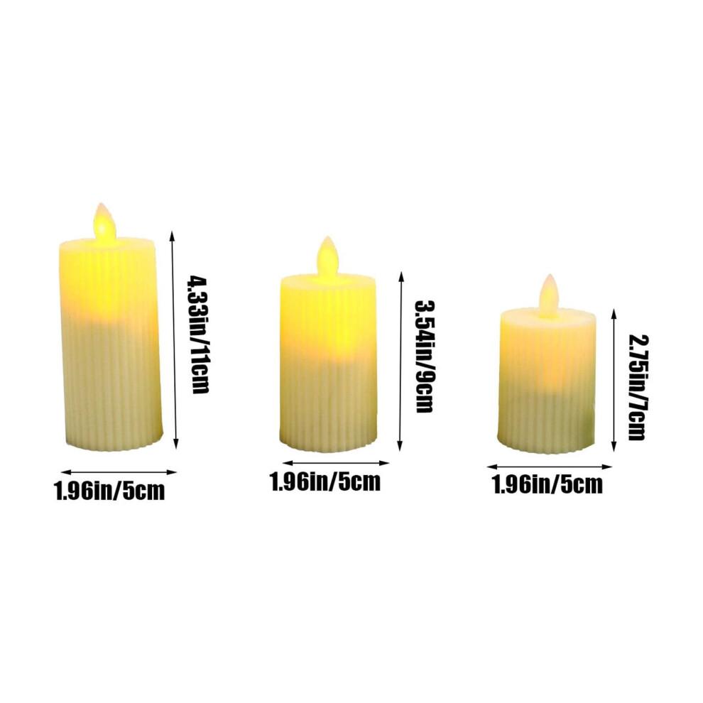 LED Flameless Electronic Candle Set with Realistic Flickering Flame Effect