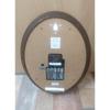 Used SEIKO Wall Clock Quartz Wooden Frame Oval Luminous