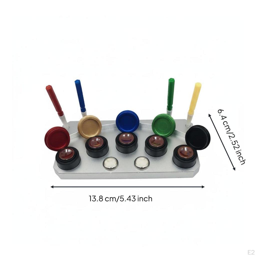 Watch Oil Dish Aluminum 5WellOil Reservoir Tray Easy To Clean Oiler for Watchmakers, Workbench