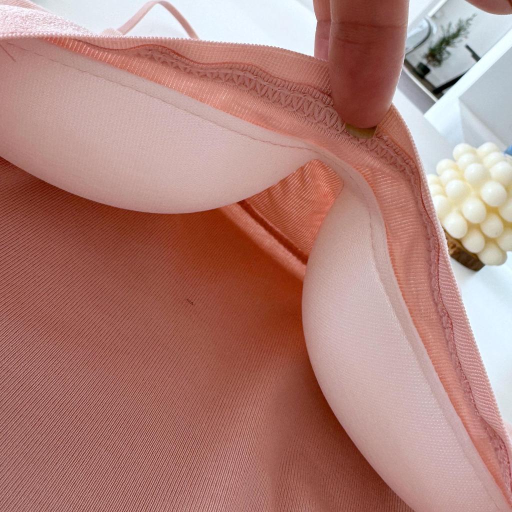 Pleated Slimming Tank Top with Chest Pad – Breathable Women's Casual Bandeau Top