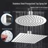 Dier 8-Inch Round Stainless Steel Rain Shower Head