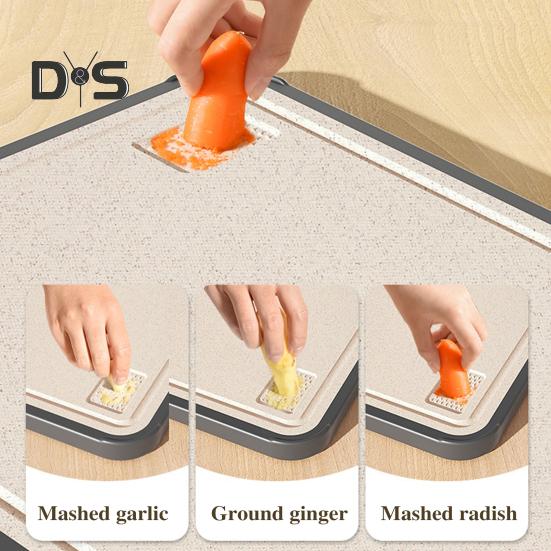 Double Sided Cutting Board with Juice Groove 2-in-1 Non-Slip Vegetable Chopping Board Scratch Resistant Mesh Design Chopping Block Kitchen Gifts