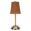 Vintage Rattan Table Lamp LED Dimmable 3 Color Temperatures Rechargeable Cordless Bedside Lamp for Bedroom Living Room