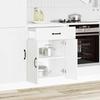 Vidaxl Kitchen Base Cabinet, Kalmar, White, Wood-based Material
