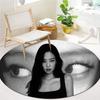 Blackpink runder Teppich, Teppich für Wohnzimmer, Schlafzimmer, Sofa, Spielzimmer-Dekor, rutschfeste Fußmatte