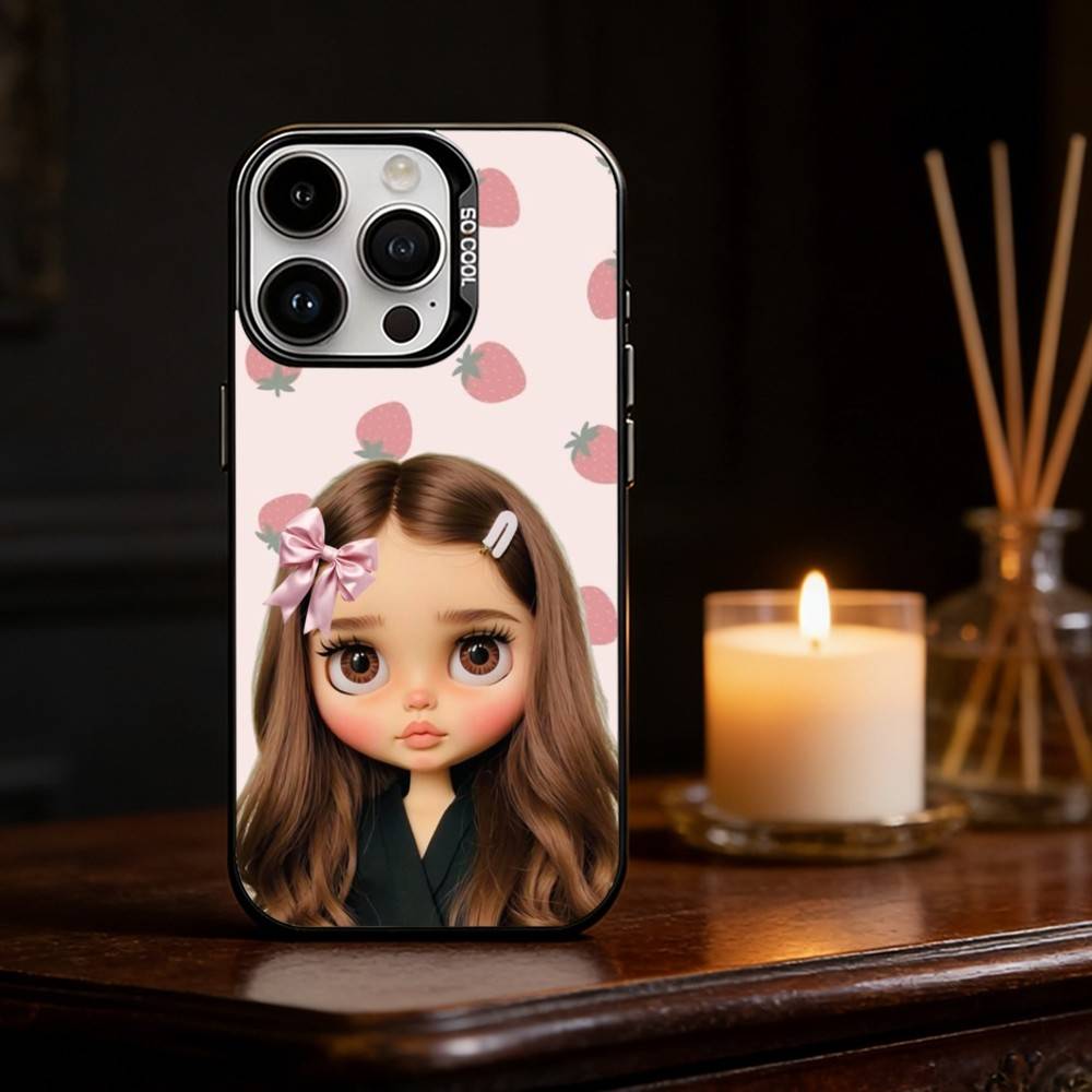 

Fashion doll B-blythe Phone Case For iPhone 17 16 15 14 13 12 11 Pro Max Plus Silver Matte Black Cover iPhone14