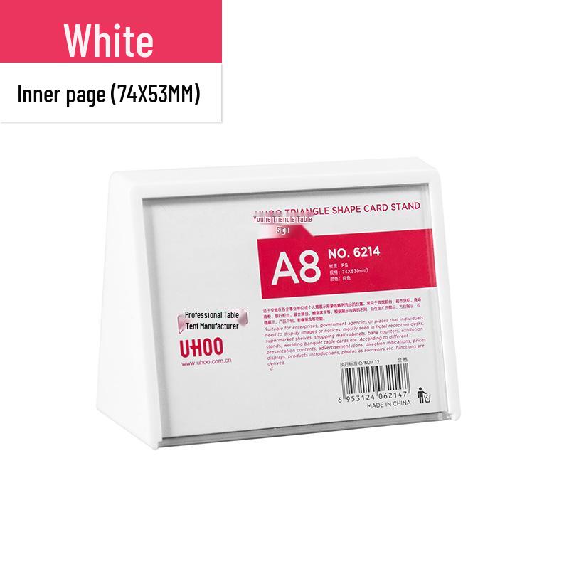 Triangular QR Code & Price List Table Sign for Bar or Counter