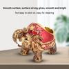 Zinc Alloy Innovative Spherical Vintage Elephant Ashtray with Cover Multifunctional Office HomeGold