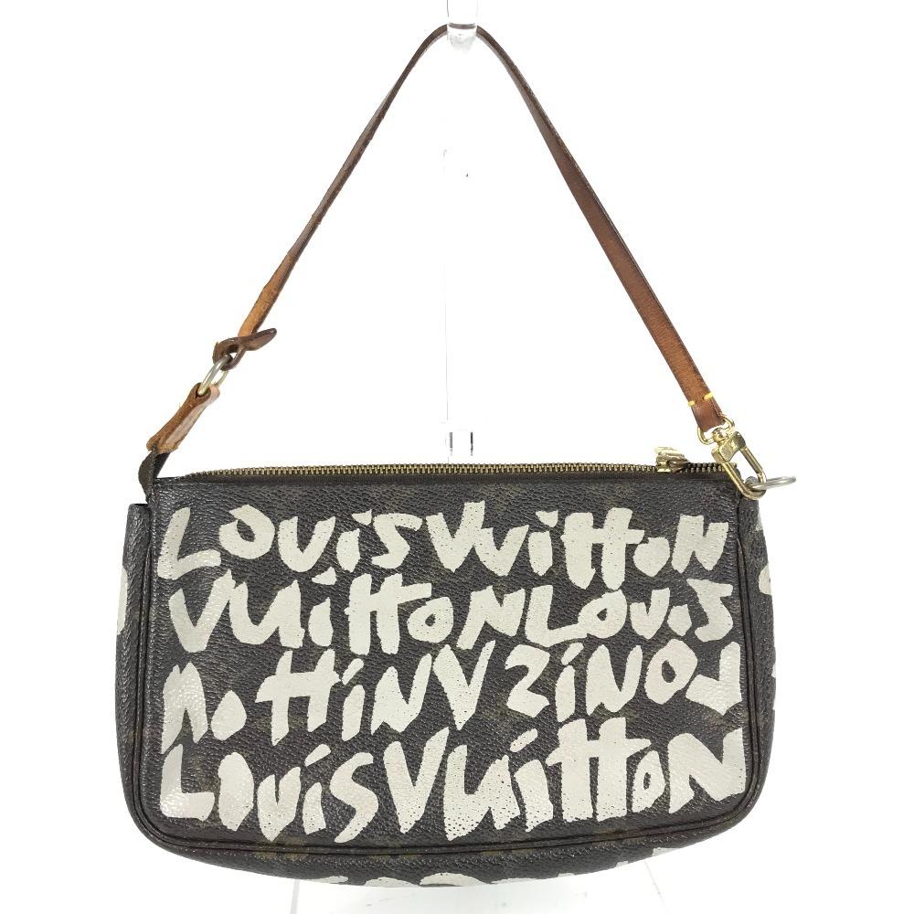 Louis Vuitton M92192 MonogramGraffiti Pochette Accessoires Hand Bag Pouch