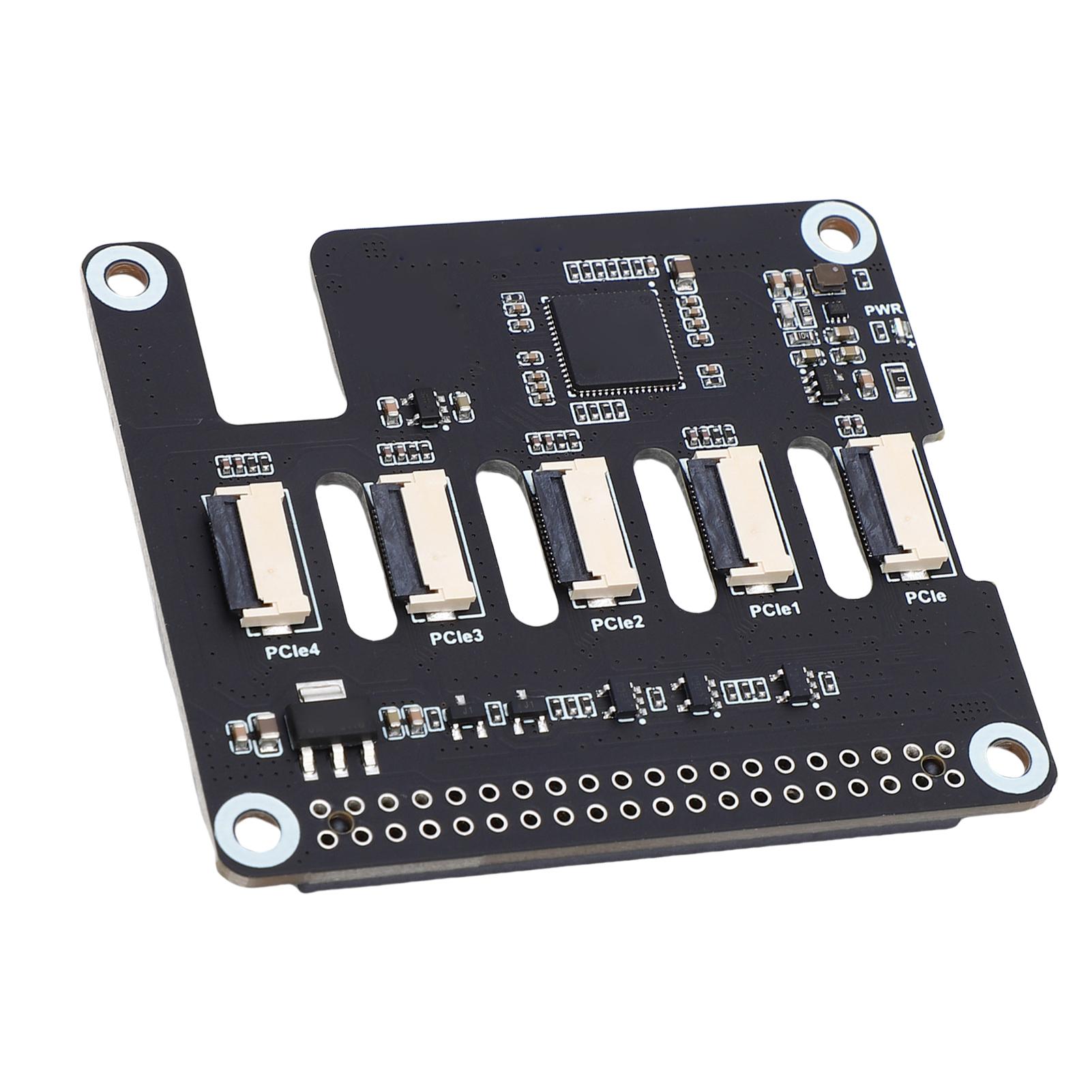

Плата-адаптер PCIe до 4 каналів PCIe FFC, підходить для RasPi 5 PCIe Gen2, модуль розширення з 4 роз ємами FFC, підтримує багатоканальне розширення PCIe HAT
