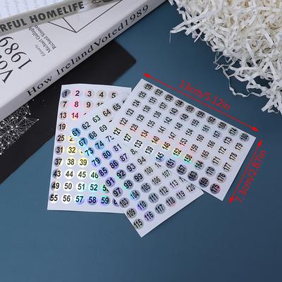 1 Sheet Guide Alphabet Numbers Letters Style Tip Sticker Nail Art Manicure Decal