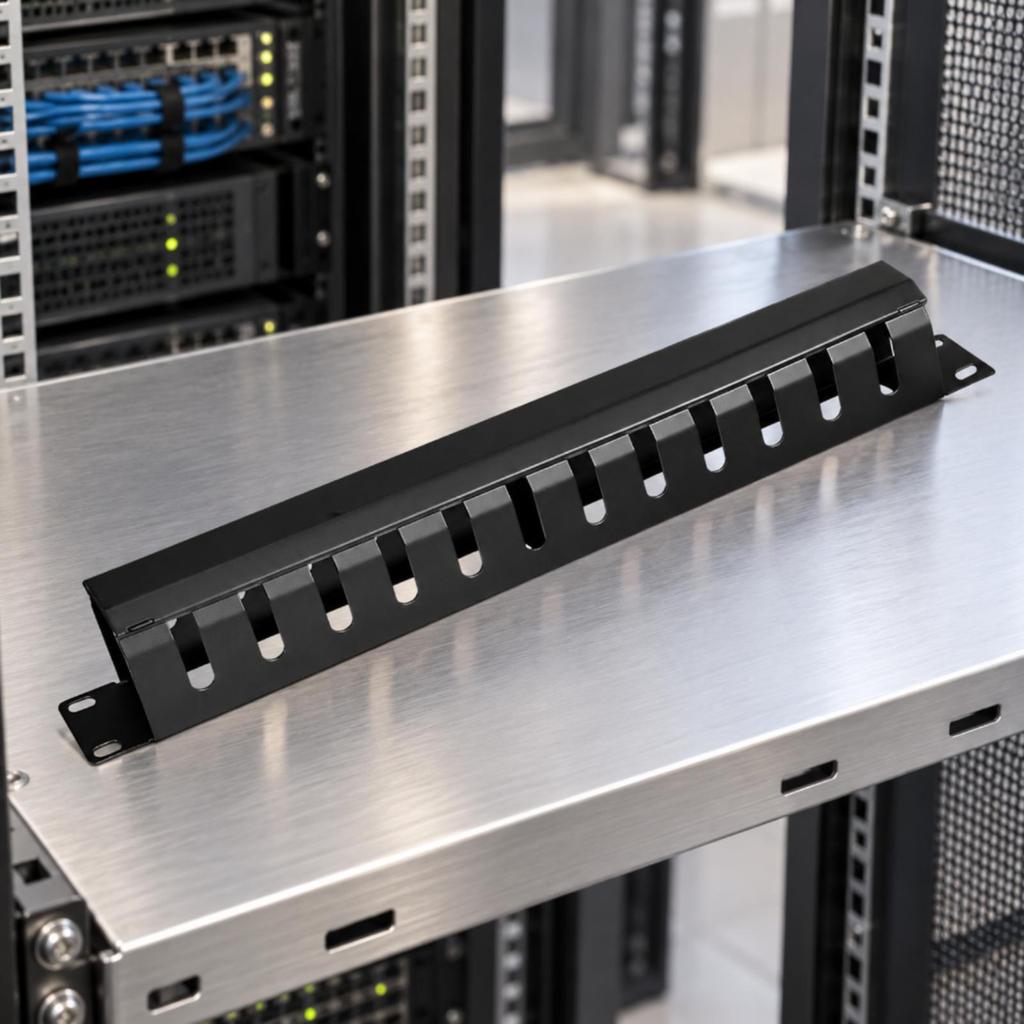 Cable Management Rack with Mounting Screws and Cage Nuts EIA/ECA310E Compliant ColdRolled Steel