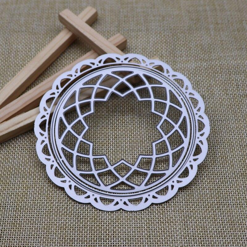Lace Circle Frame Football Metal Cutting Dies for DIY Scrapbooking Album Paper Card Cover Craft
