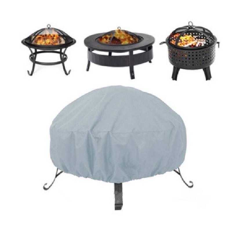 Durable 210d Oxford Fabric Waterproof Outdoor Fire Pit Cover For Dust Protection