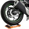 Daytona Motorrad-Montageständer, Hinten/Vorne, Kompatibel mit 10-19 Zoll Motorrädern, 200 kg Tragfähigkeit, Rollenständer 92760