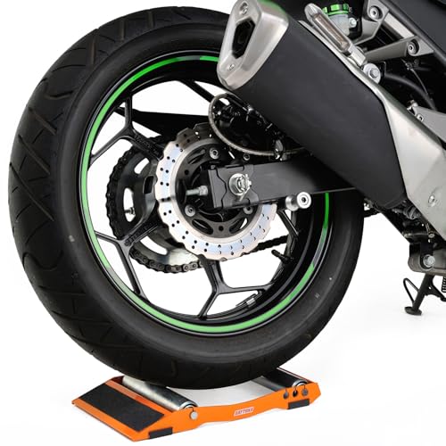 Daytona Motorrad-Montageständer, Hinten/Vorne, Kompatibel mit 10-19 Zoll Motorrädern, 200 kg Tragfähigkeit, Rollenständer 92760
