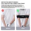 Black Golf Swing Training Aid Corrective Armband Belt for Outdoor Practice Exercises