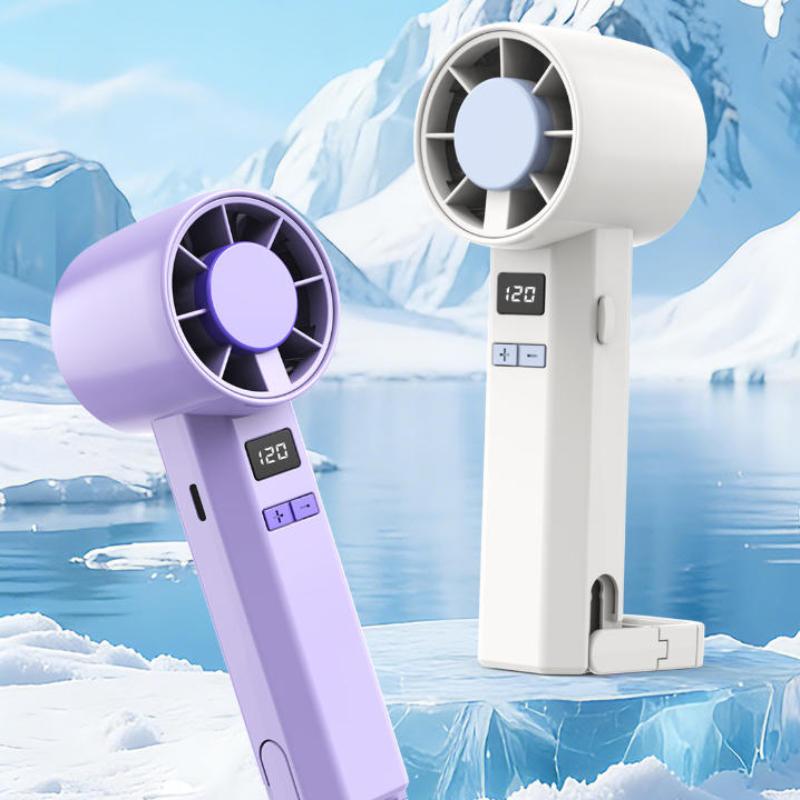 1 Set 120 Speed Usb Rechargeable Portable Mini Handheld Fans Folding Style High-Speed Cooling Fan For Travel Camping Outdoor