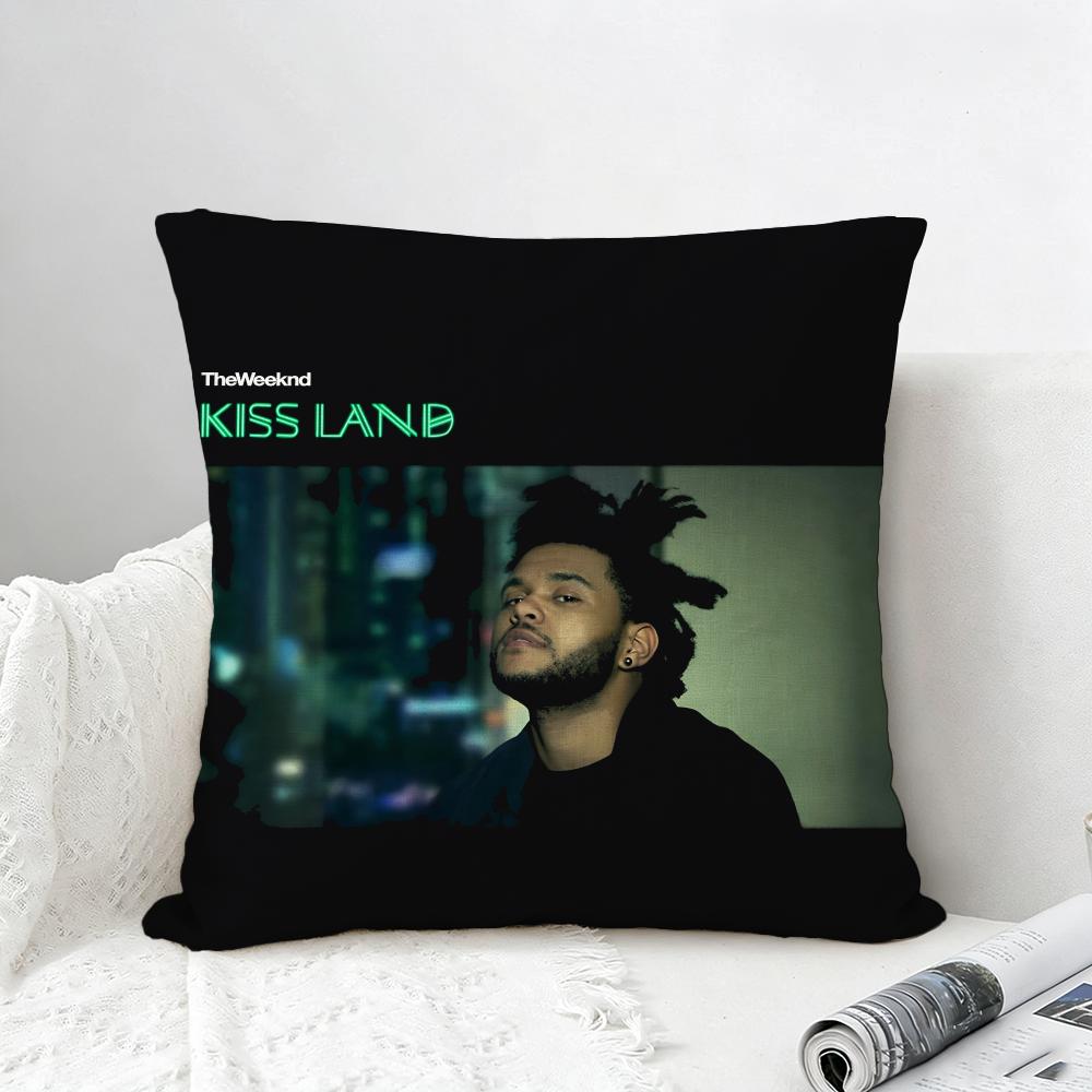 Singer The Weeknd Cushion Cover Natural Linen Pillowcase Set AllinOne Decor for Sofa Bedroom Chair