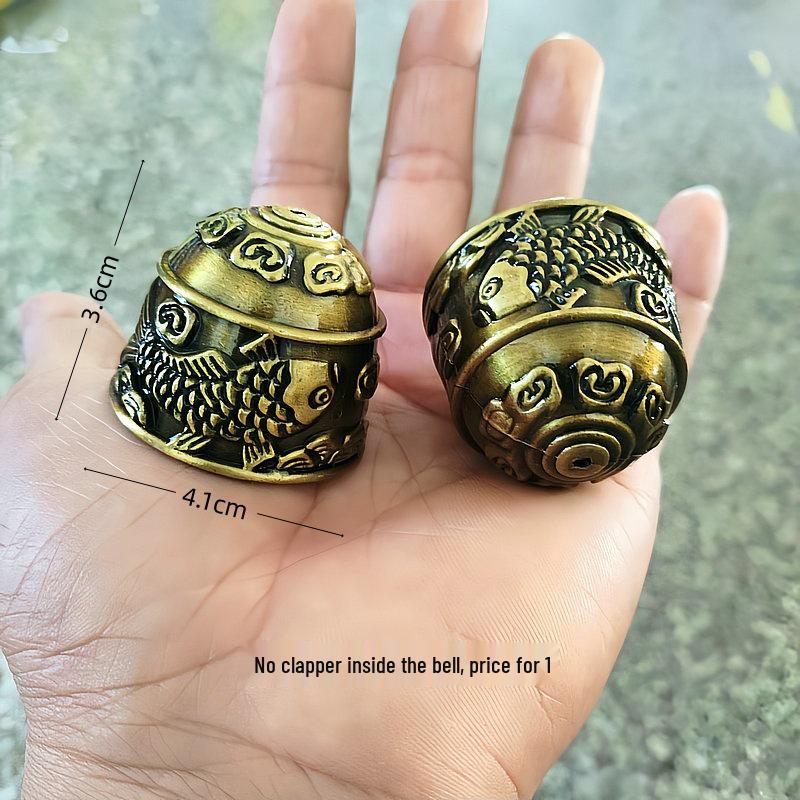 

Ретро Фэн-шуй Слон и Будда Двойная рыба Павлин Колокольчик ветра - Античная бронза Ремесленная подвеска Подарок