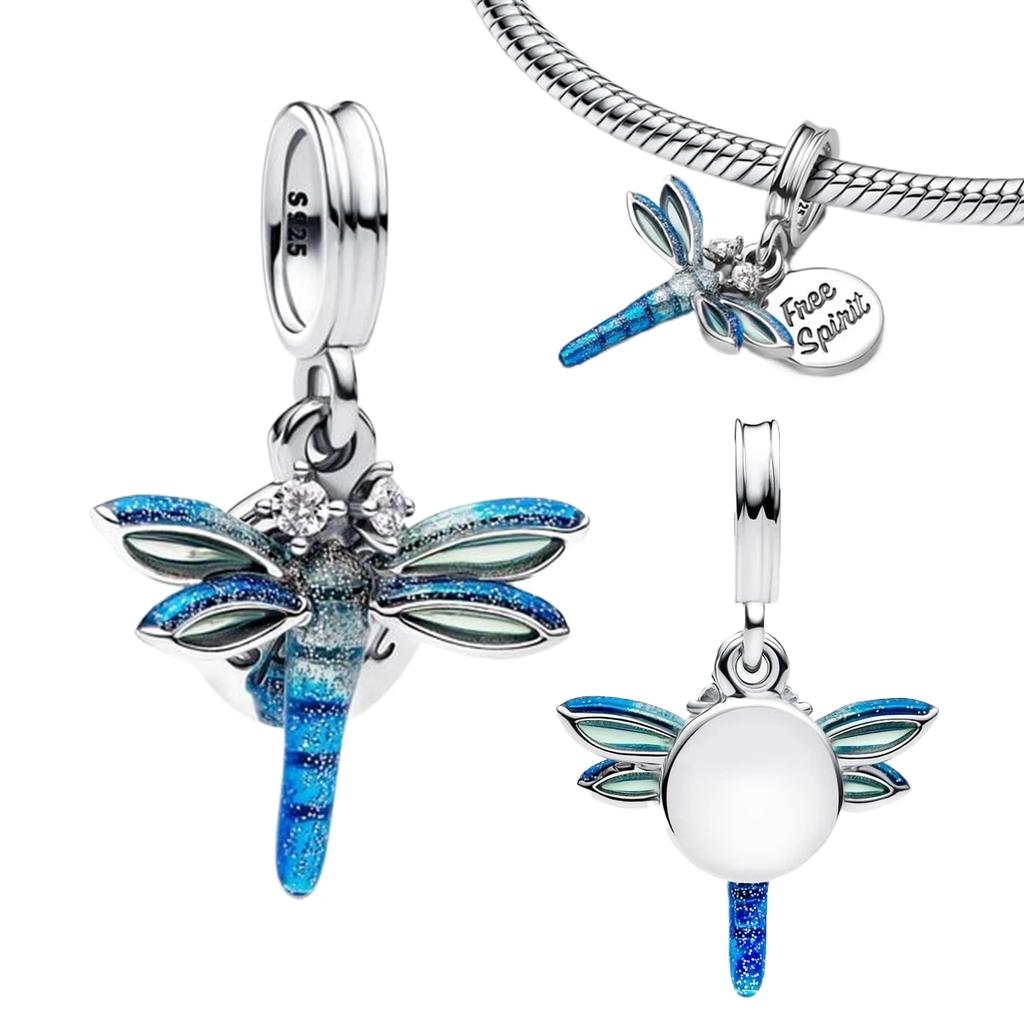 New Original Copper Colorful Heart Clover Rose Star Butterfly Bird Bead Charms For Diy Bracelet Necklace Women Gift