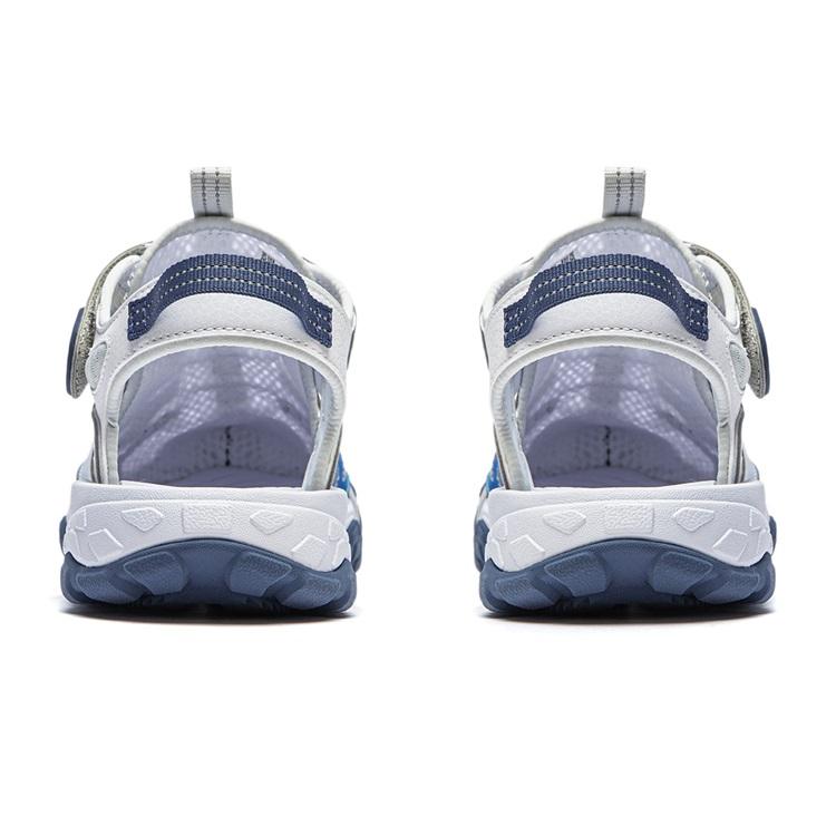 Li Ning Kids Trekking 2 Comfortable Durable Sandals Kids Sandals White Blue YKUU010-9