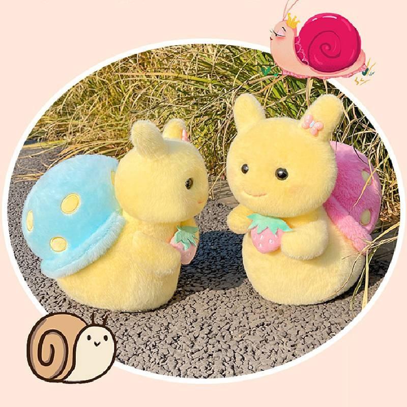 Plush Snail Strawberry Toy Cartoon Stuffed Doll Decoration Kids Birthday Gift