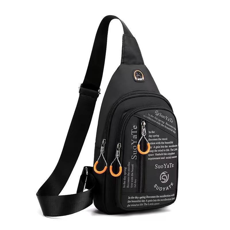 Men Chest Bag Casual Sling Bag Crossbody Backpack Waterproof Shoulder Bag Multi Pocket Travel Sports Chest Pack for Men Women